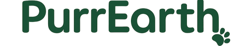 PurrEarth logo with green text on a white background